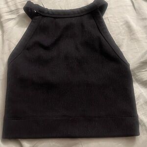 Hollister Gilly Hicks Halter Cross Strap Ribbed Top